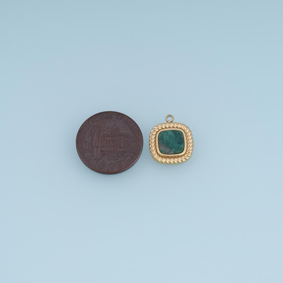 Square Charm Pendant for Jewelry Making