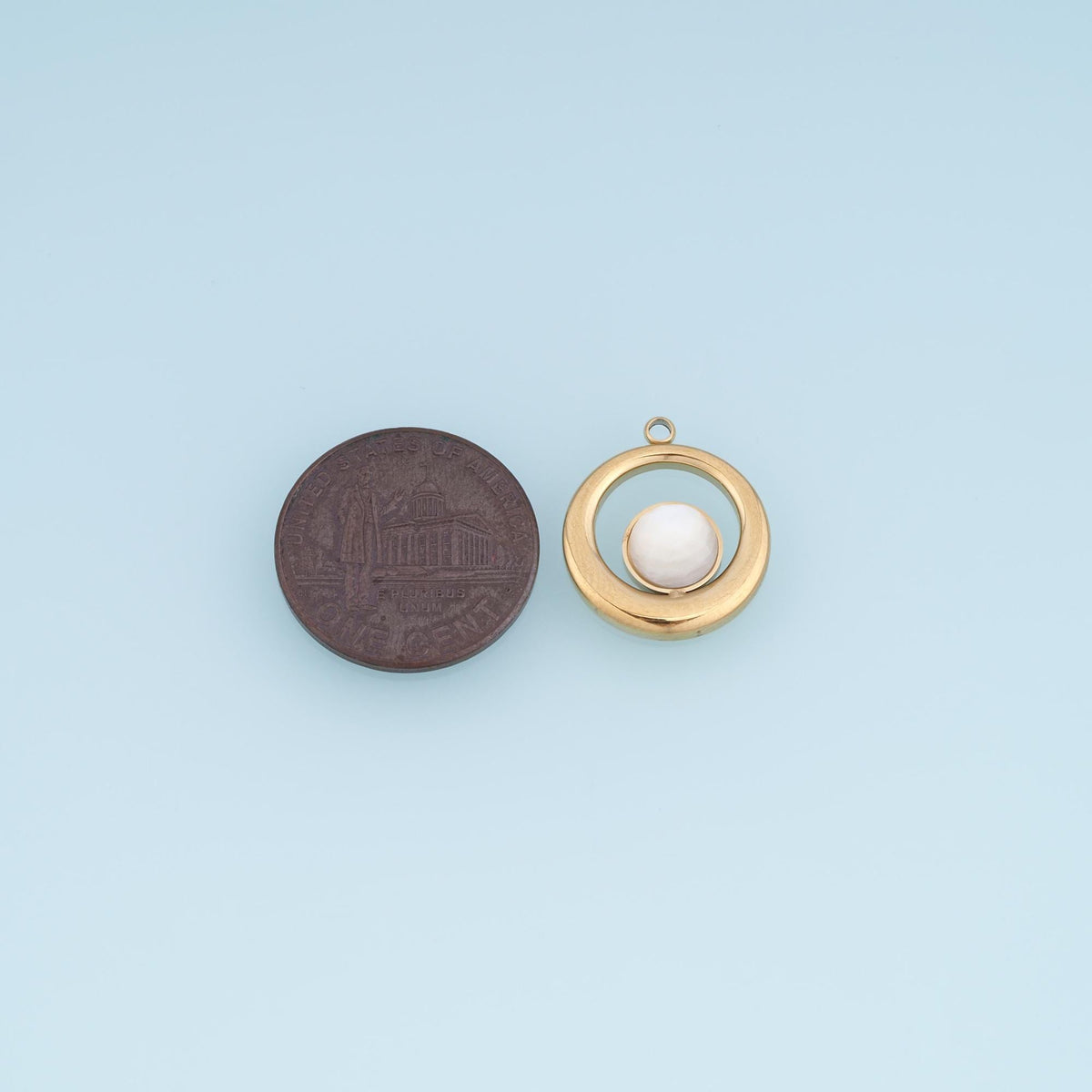 Round Charm Pendant for Jewelry Making