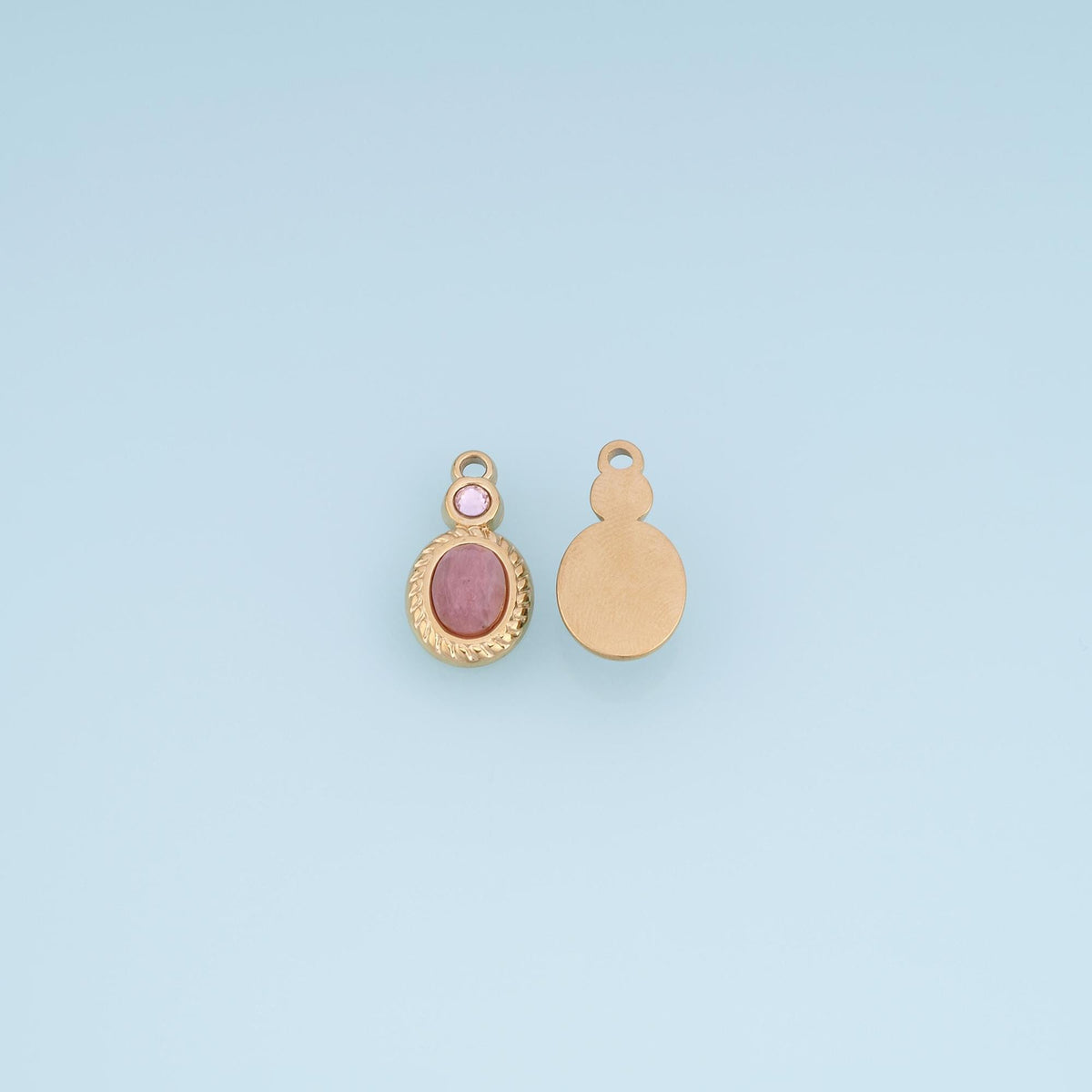 Oval Charm Pendant for Jewelry Making