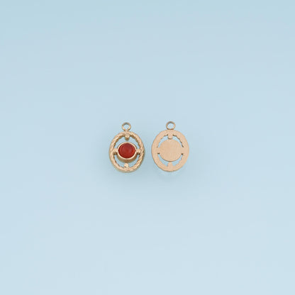 Oval Charm Pendant for Jewelry Making