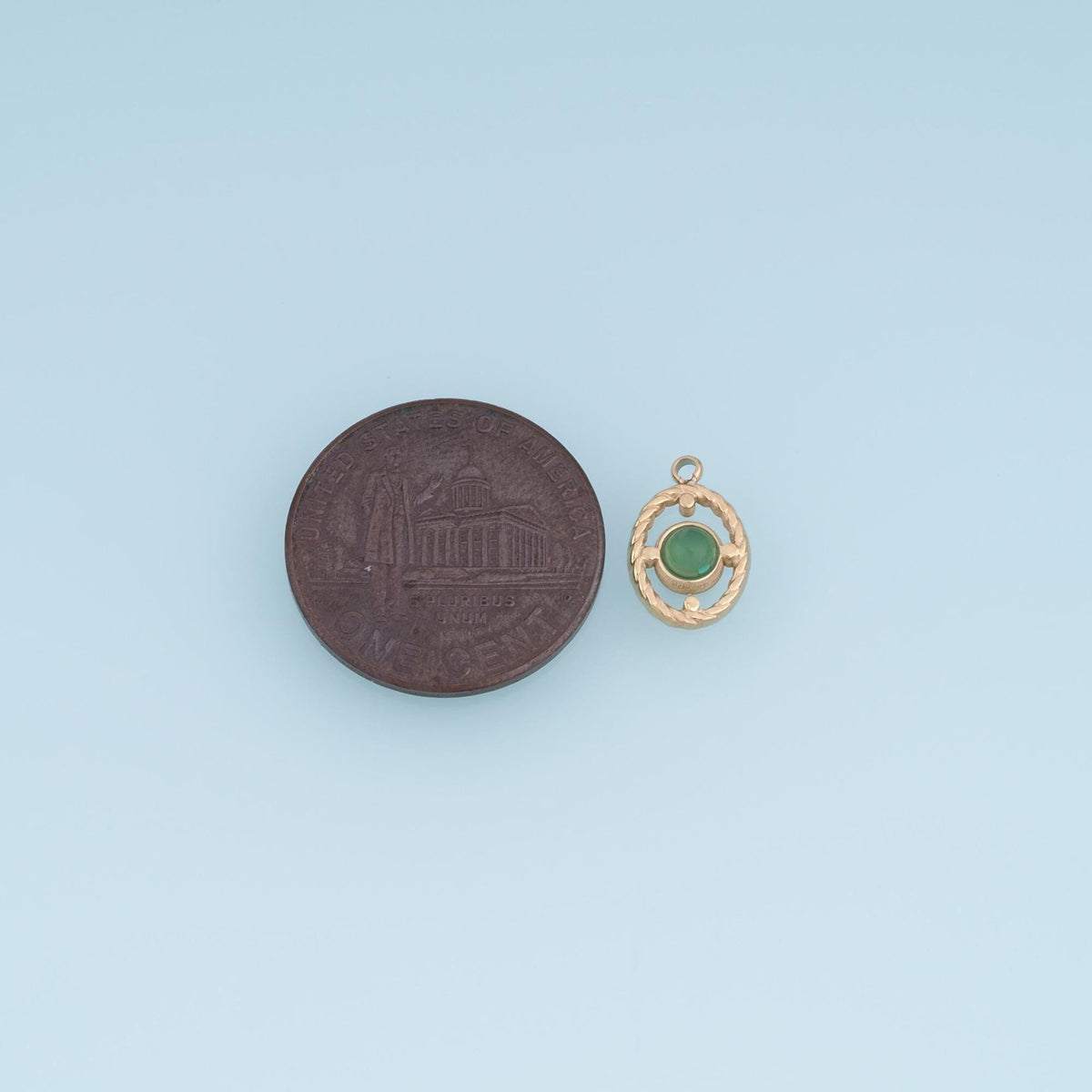 Oval Charm Pendant for Jewelry Making