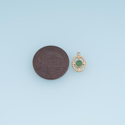 Oval Charm Pendant for Jewelry Making