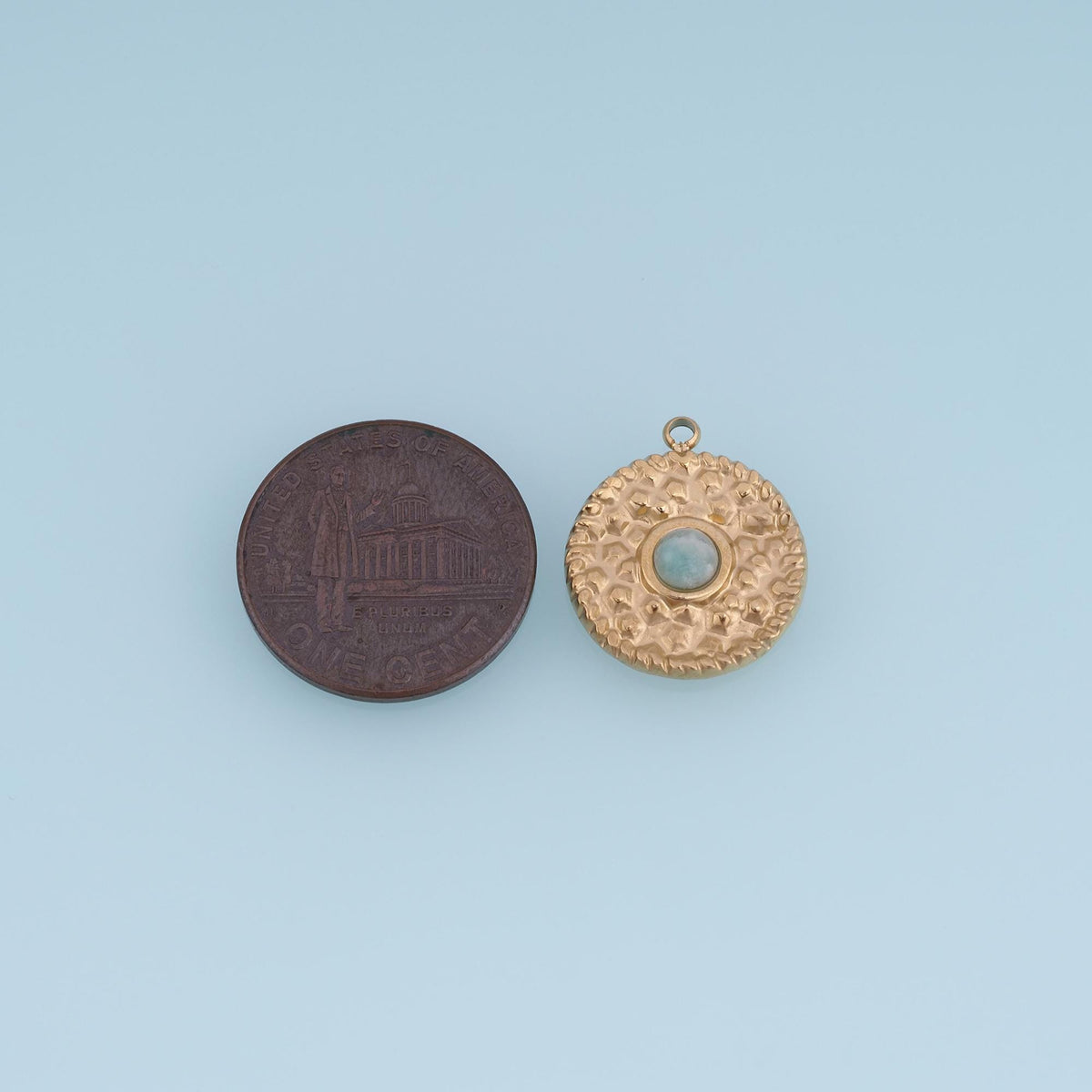 Round Charm Pendant for Jewelry Making