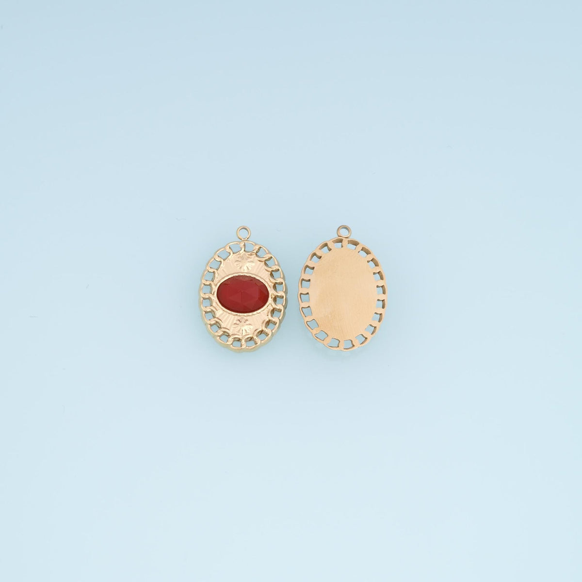 Oval Charm Pendant for Jewelry Making