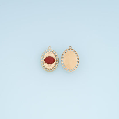 Oval Charm Pendant for Jewelry Making