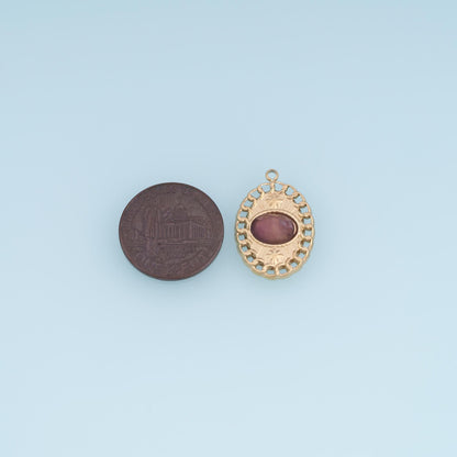 Oval Charm Pendant for Jewelry Making
