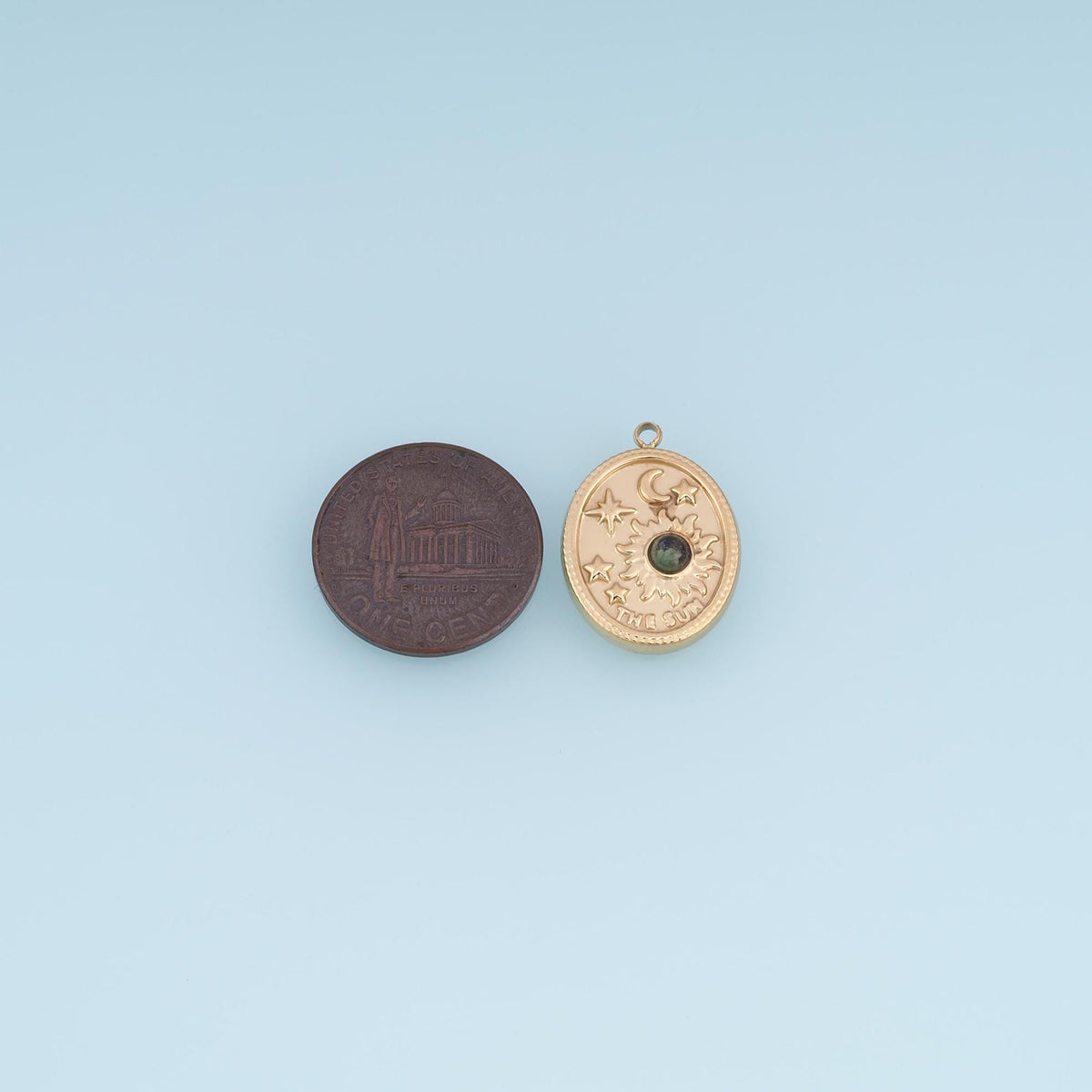 Oval Charm Pendant for Jewelry Making