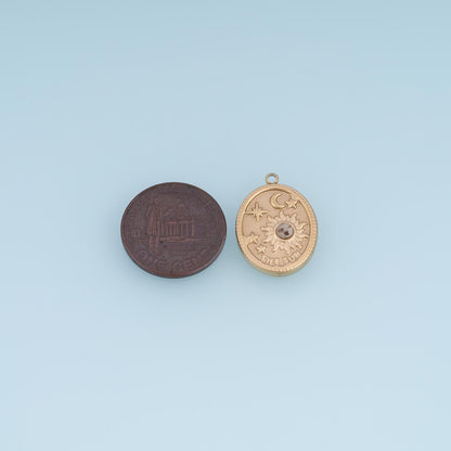 Oval Charm Pendant for Jewelry Making