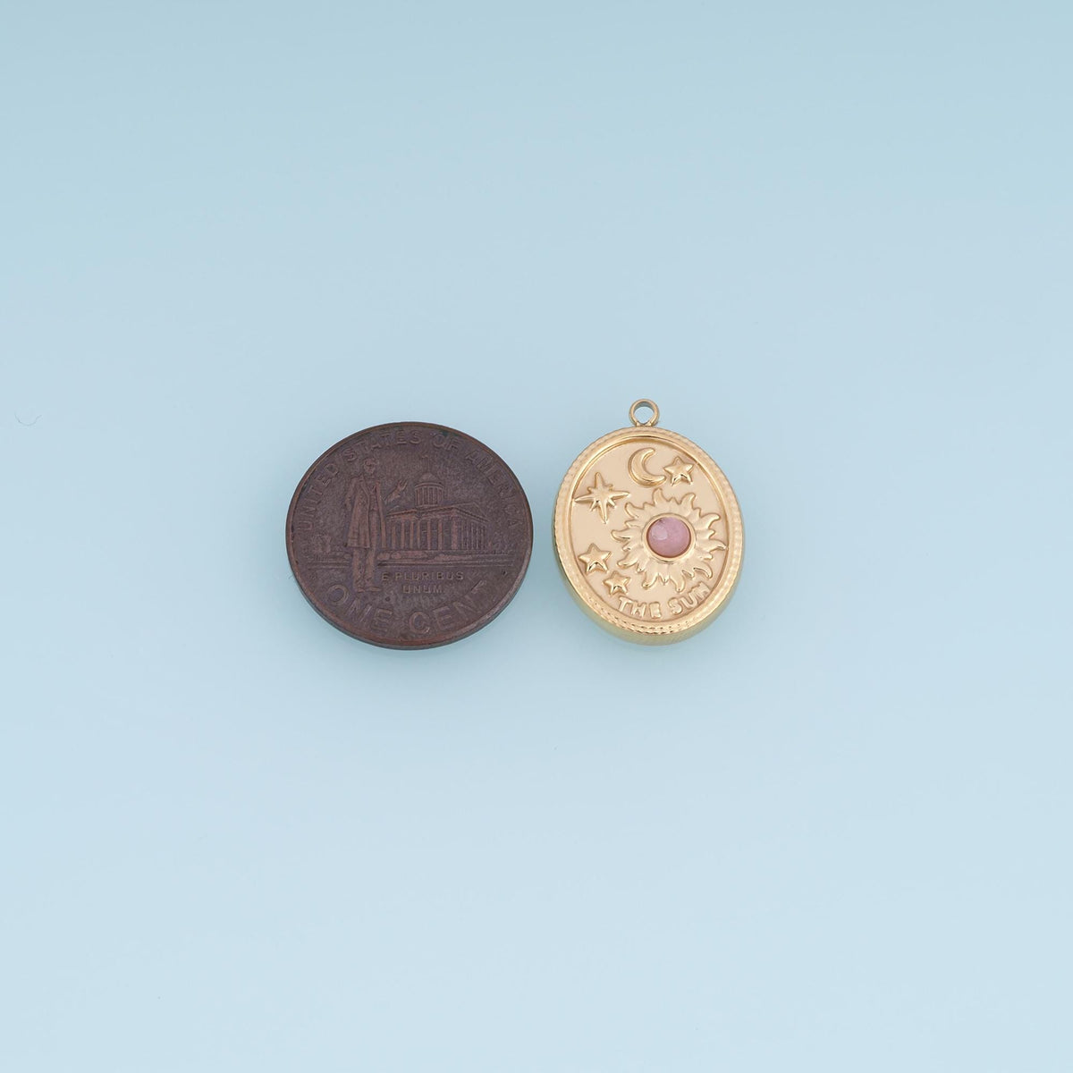 Oval Charm Pendant for Jewelry Making