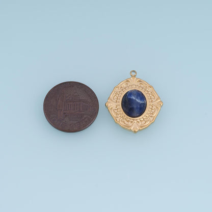 Oval Charm Pendant for Jewelry Making