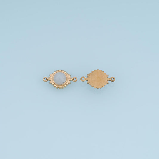 Sunflower Connector ,14K Gold Natural Stone Connector Charm DIY Charm for Necklace Bracelet Making