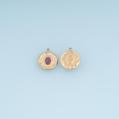 Round Charm Pendant for Jewelry Making