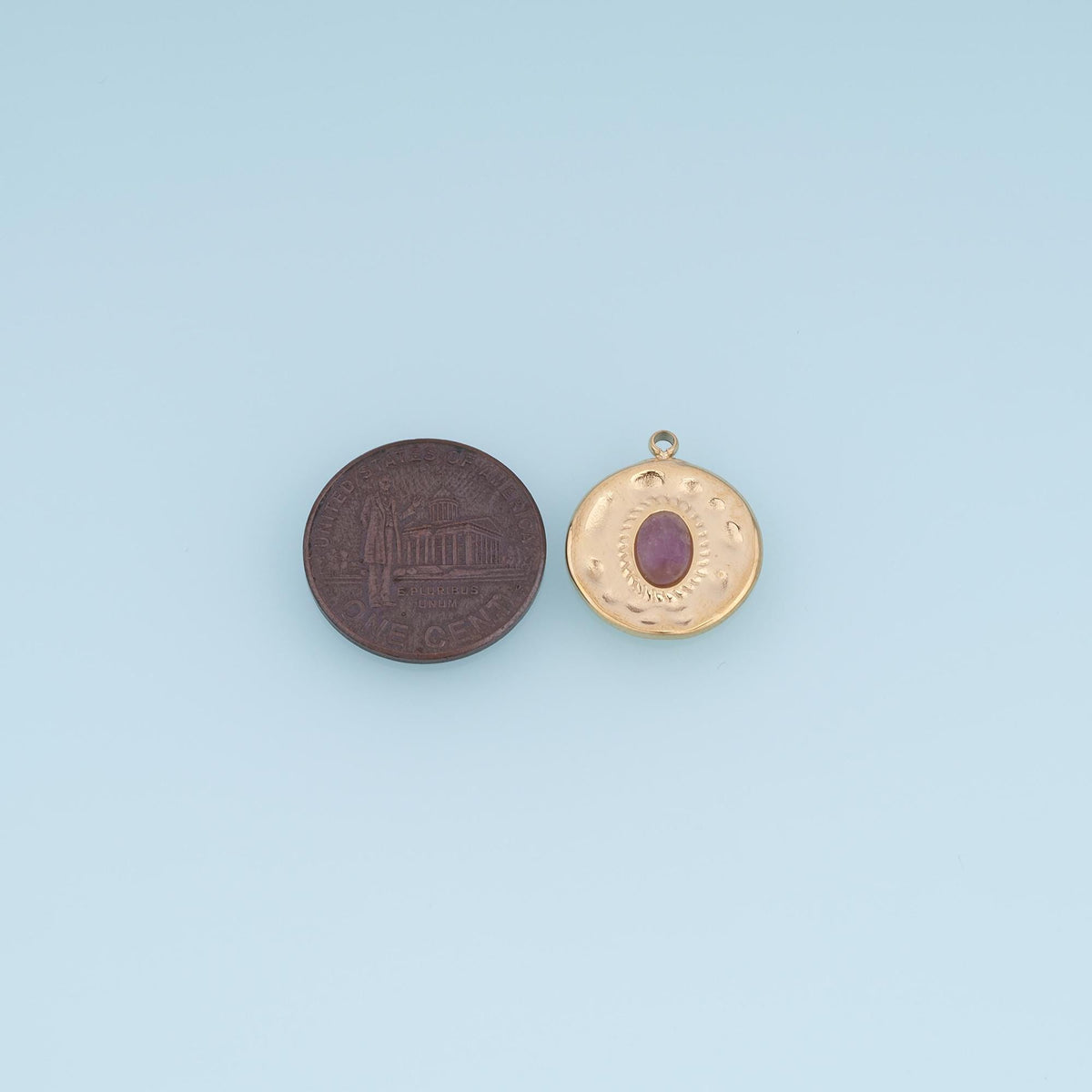 Round Charm Pendant for Jewelry Making