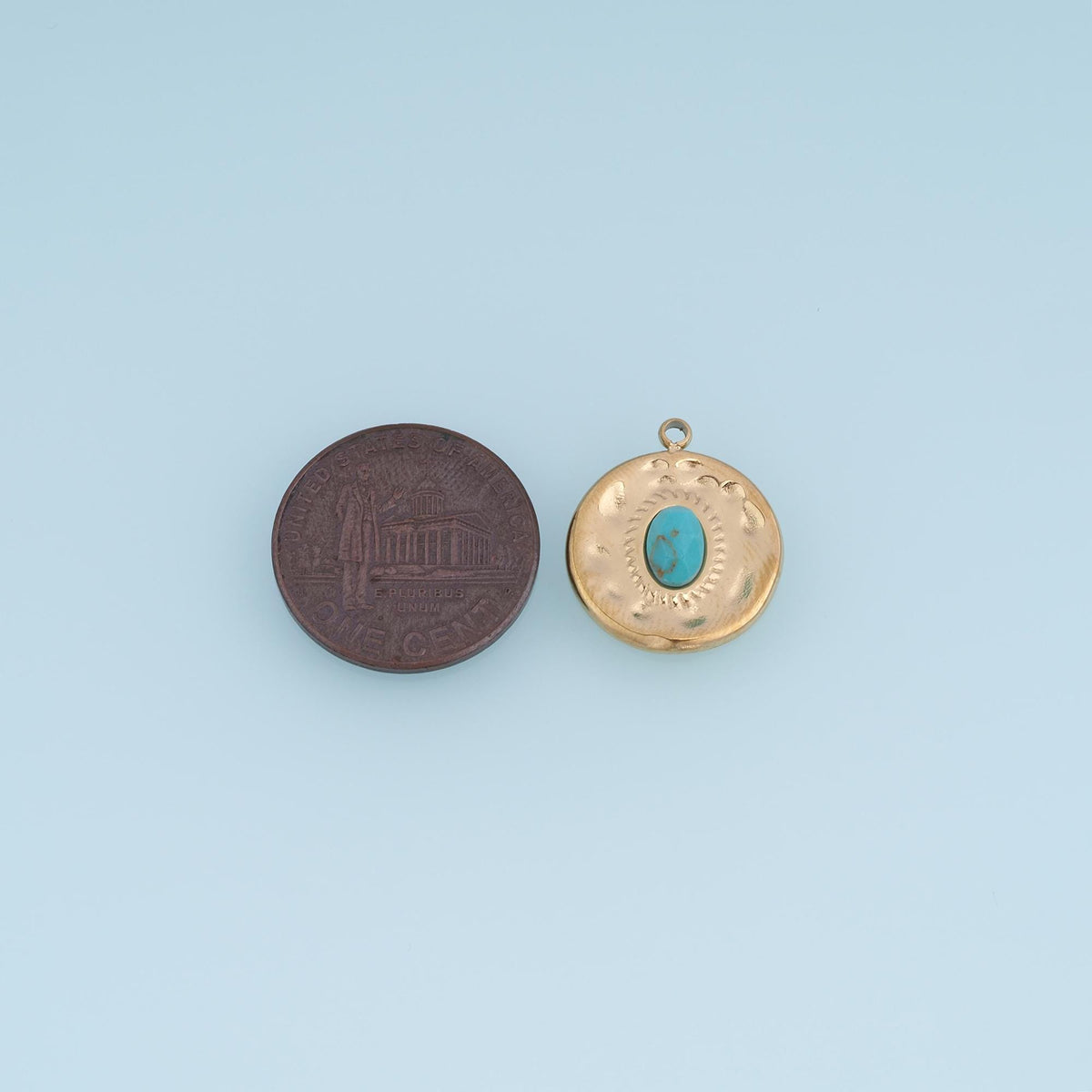 Round Charm Pendant for Jewelry Making