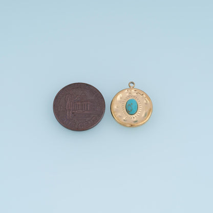 Round Charm Pendant for Jewelry Making