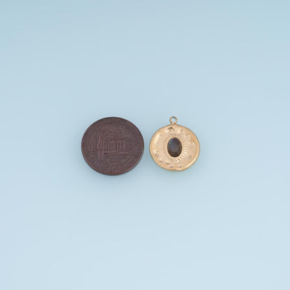 Round Charm Pendant for Jewelry Making