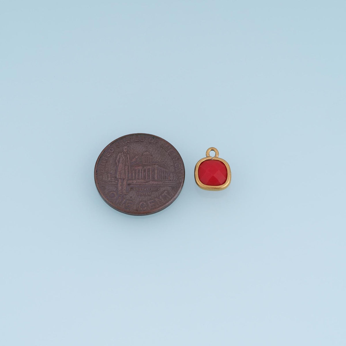 Square Charm Pendant for Jewelry Making