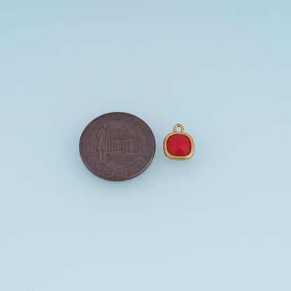 Square Charm Pendant for Jewelry Making