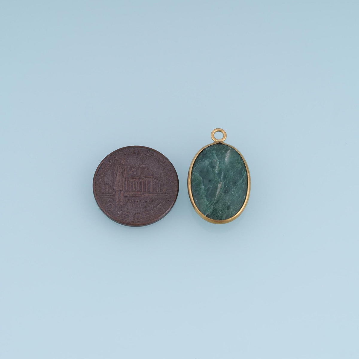 Oval Charm Pendant for Jewelry Making