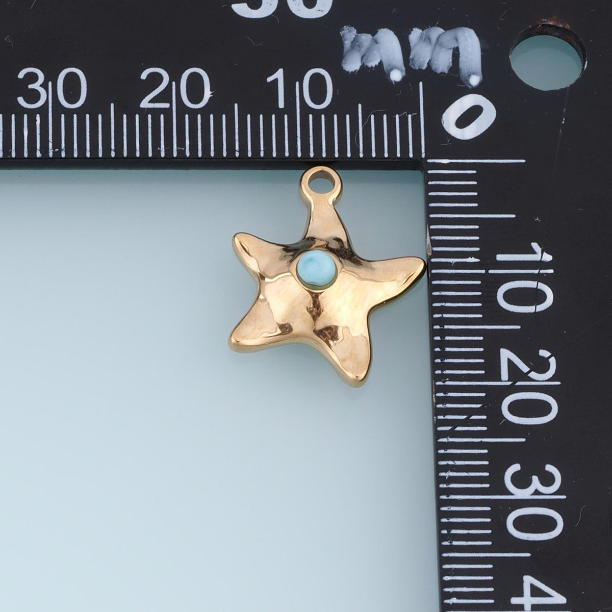 Starfish Pendant ,14K Gold Natural Stone Charm DIY Charm for Necklace Bracelet Making