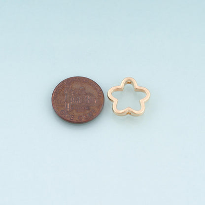 18K Gold Filled Flower Jewelry Beads for Jewelry Making