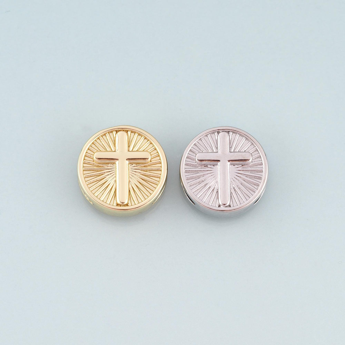 18K Gold Filled Cross Jewelry Beads for Jewelry Making