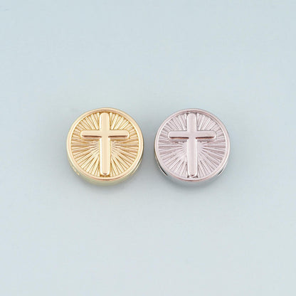 18K Gold Filled Cross Jewelry Beads for Jewelry Making