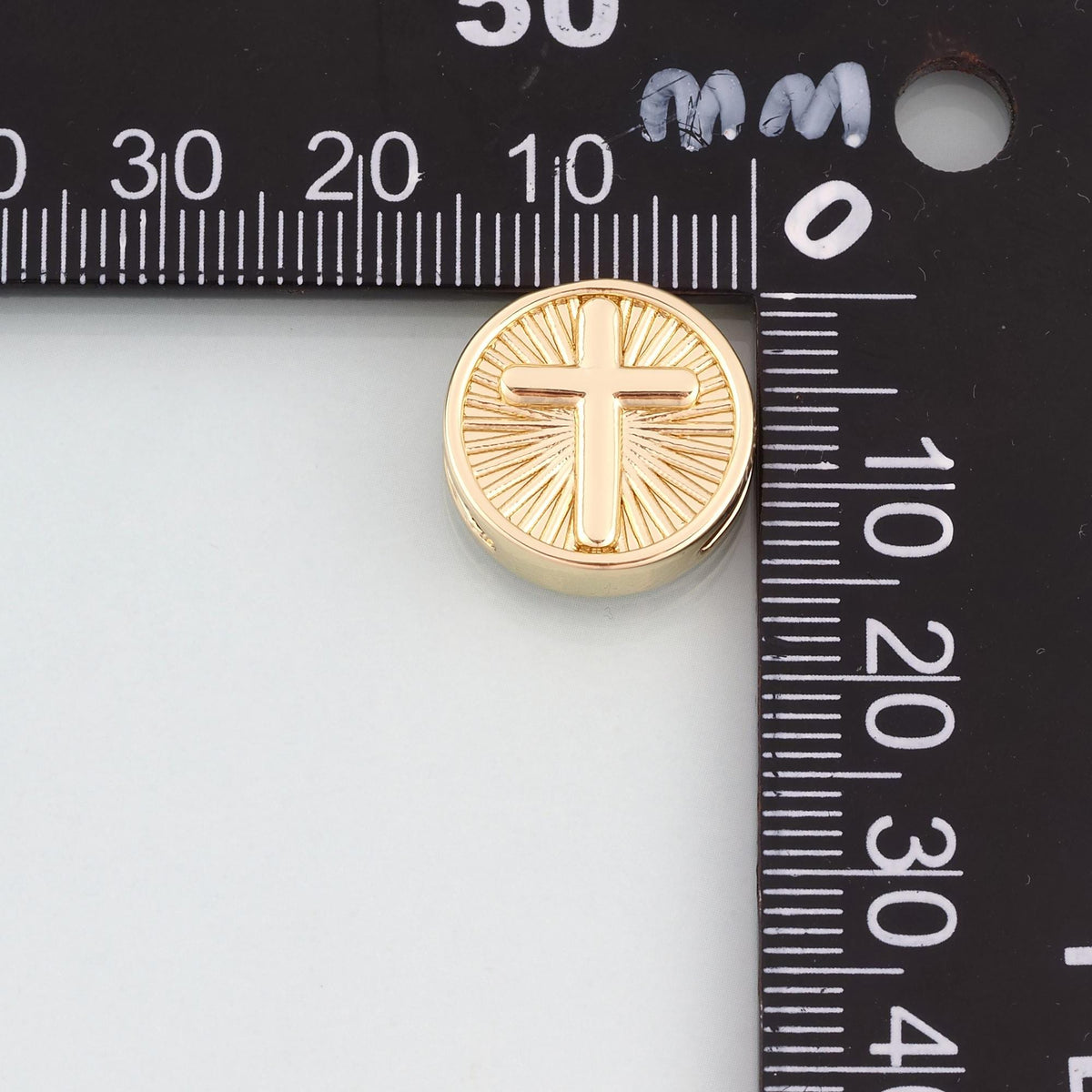 18K Gold Filled Cross Jewelry Beads for Jewelry Making