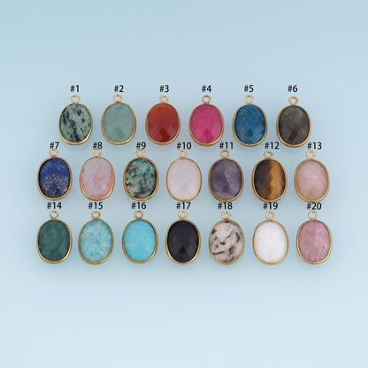 Oval Charm Pendant for Jewelry Making