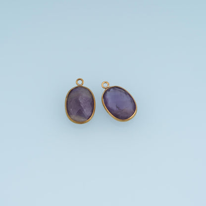 Oval Charm Pendant for Jewelry Making