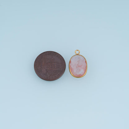 Oval Charm Pendant for Jewelry Making
