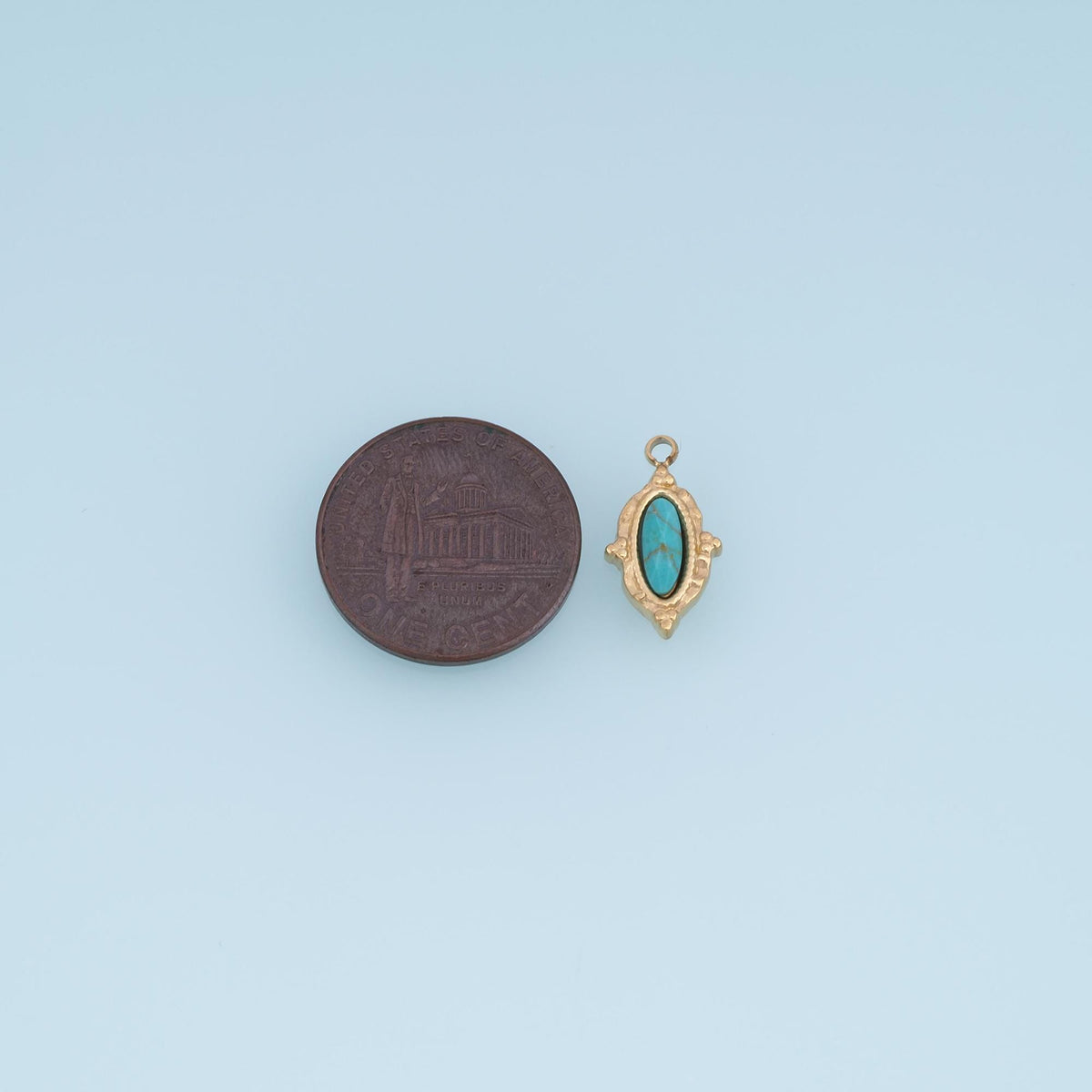 Oval Charm Pendant for Jewelry Making