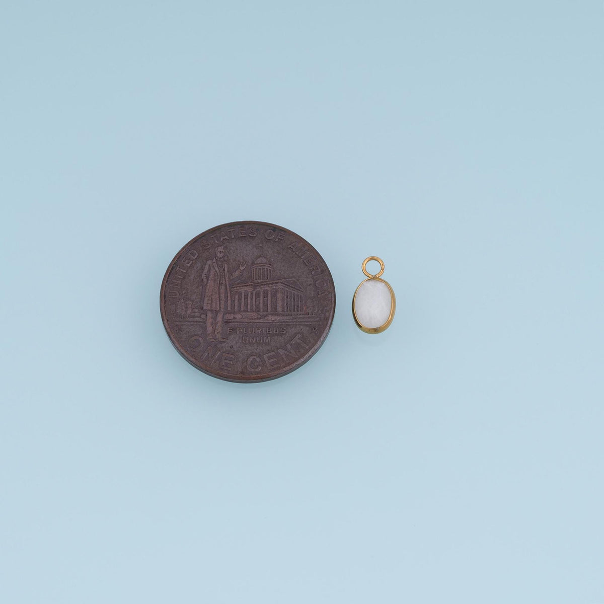 Oval Charm Pendant for Jewelry Making