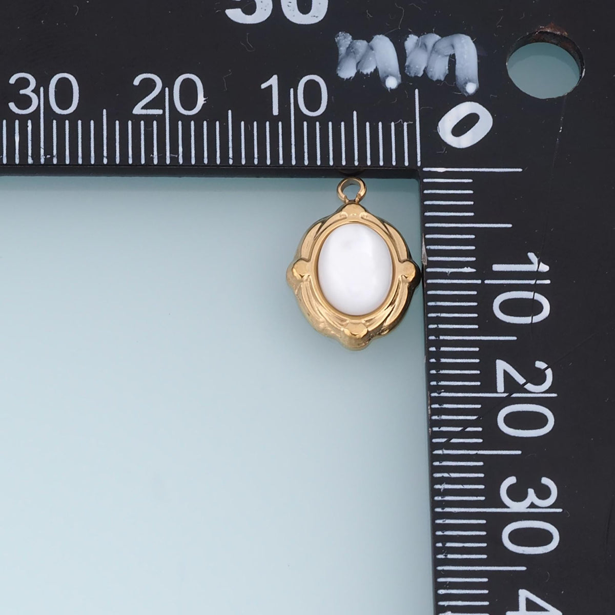 Pearl Oval Charm Pendant for Jewelry Making