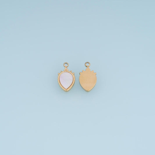 Shell Teardrop Pendant ,14K Gold Exquisite Charm DIY Charm for Necklace Bracelet Making