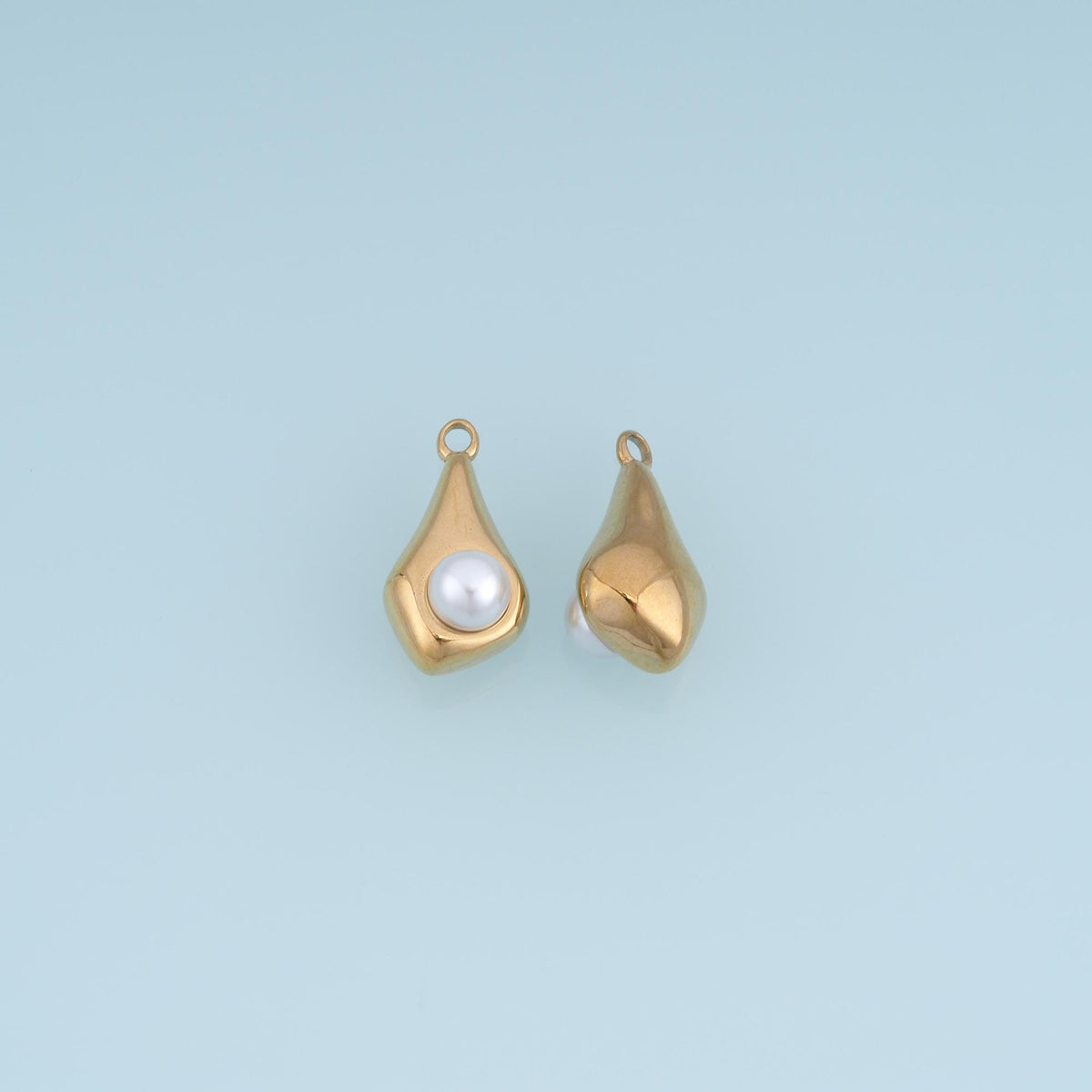 Pearl Teardrop Charm Pendant for Jewelry Making