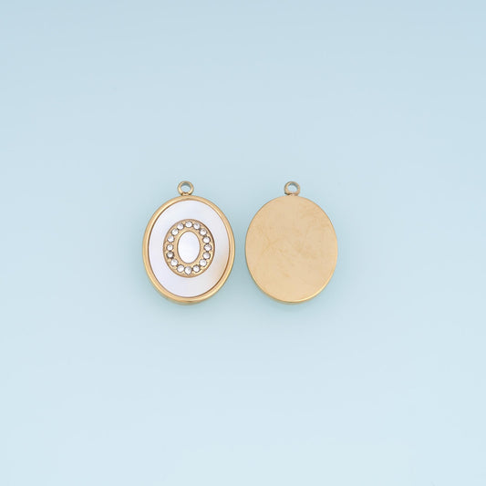 Shell Oval Pendant ,14K Gold Exquisite Charm DIY Charm for Necklace Bracelet Making