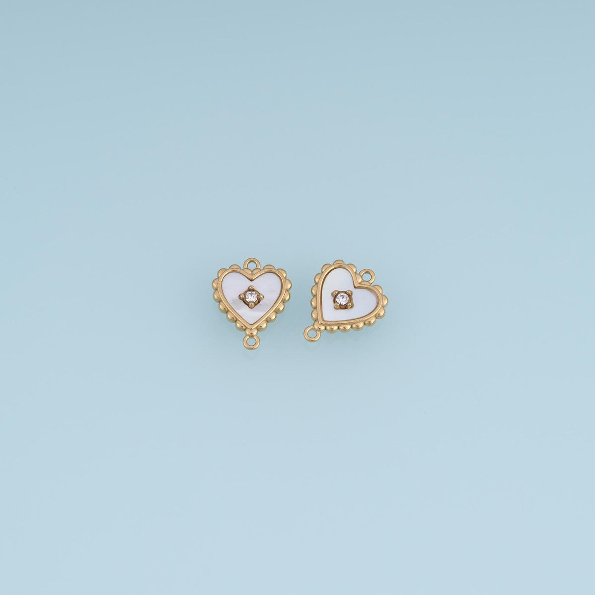 Shell Heart Connector ,14K Gold Exquisite Connector Charm DIY Charm for Necklace Bracelet Making