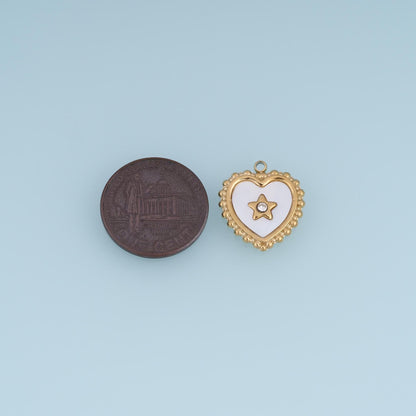 Heart Charm Pendant for Jewelry Making