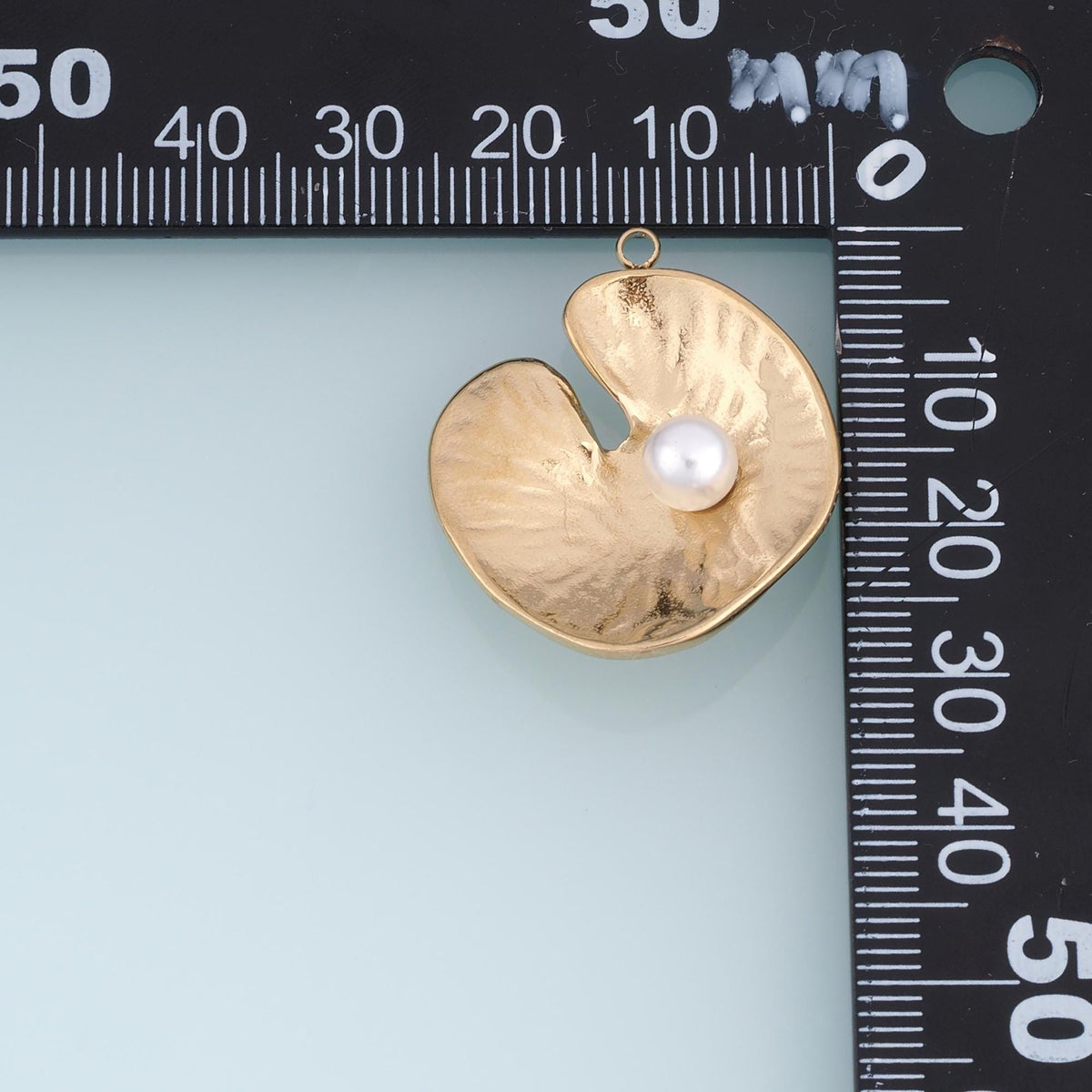 Pearl Leaf Charm Pendant for Jewelry Making