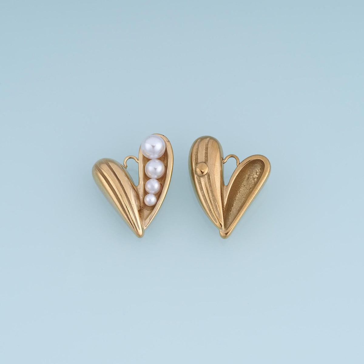 Pearl Heart Charm Pendant for Jewelry Making