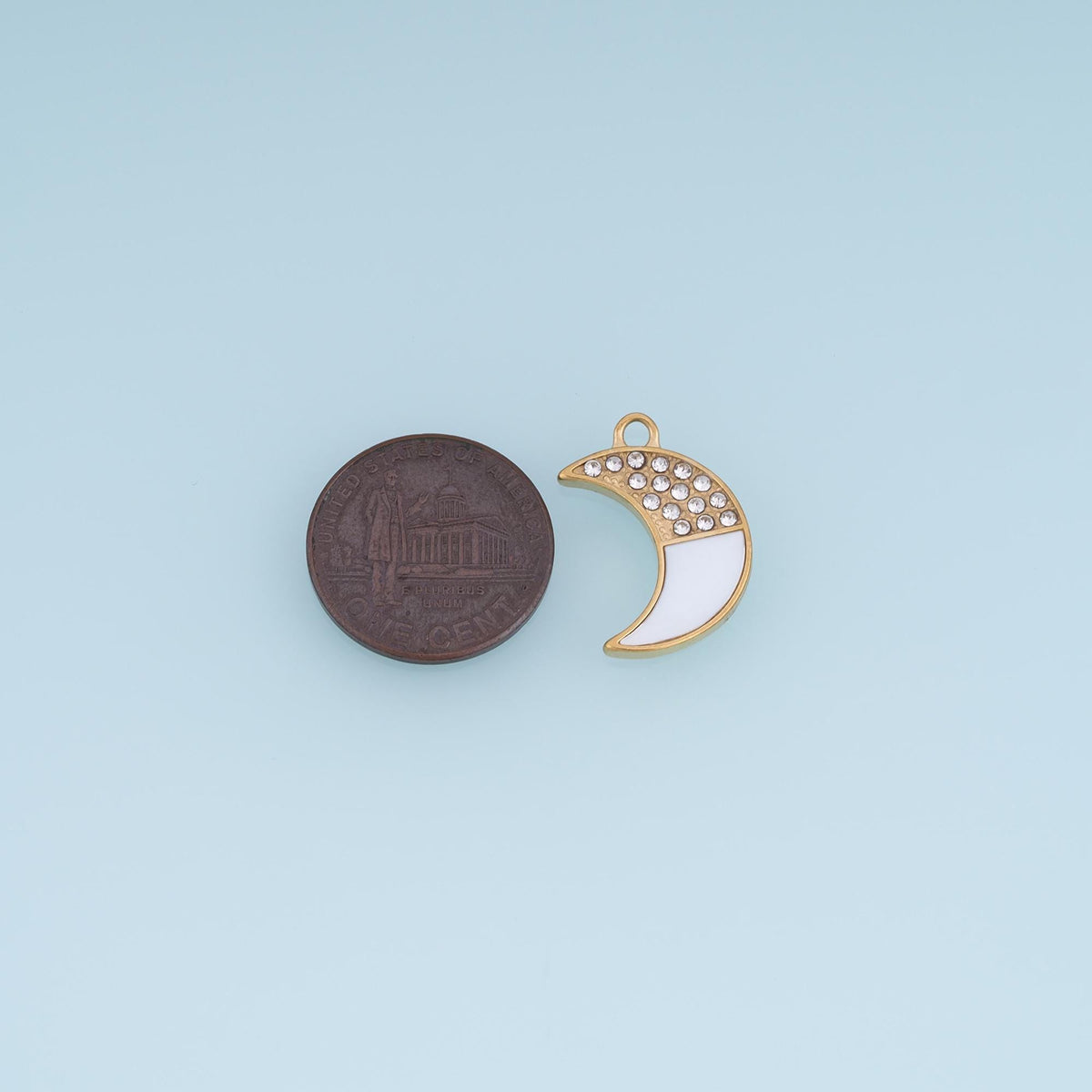 Moon Charm Pendant for Jewelry Making
