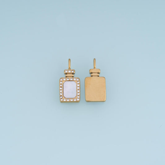 Shell Rectangle Pendant ,14K Gold Exquisite Charm DIY Charm for Necklace Bracelet Making
