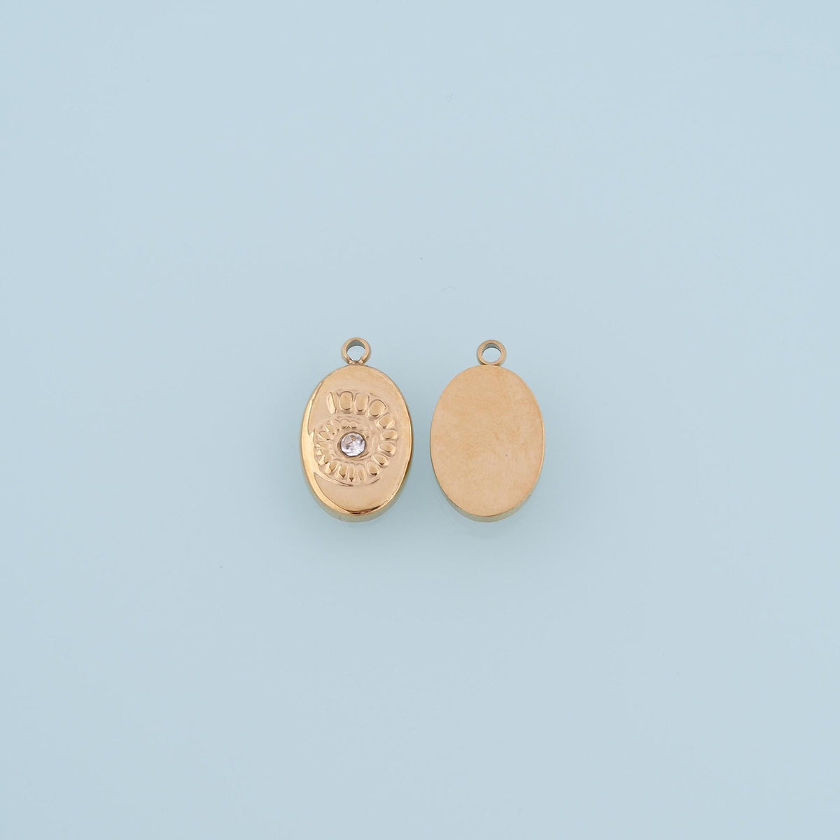 Oval Charm Pendant for Jewelry Making