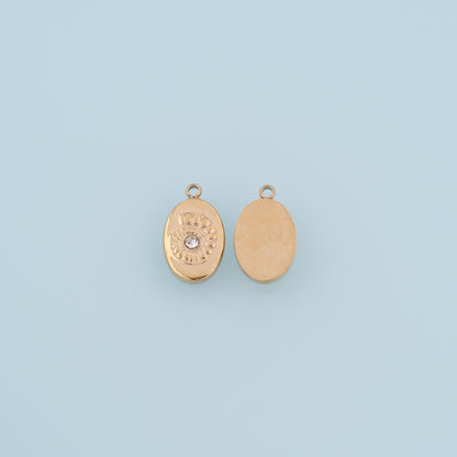 Oval Charm Pendant for Jewelry Making