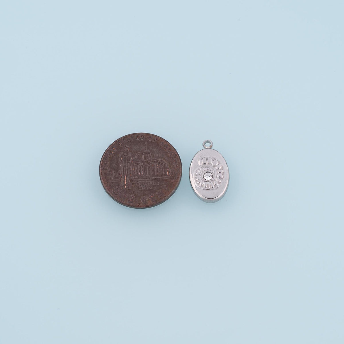 Oval Charm Pendant for Jewelry Making