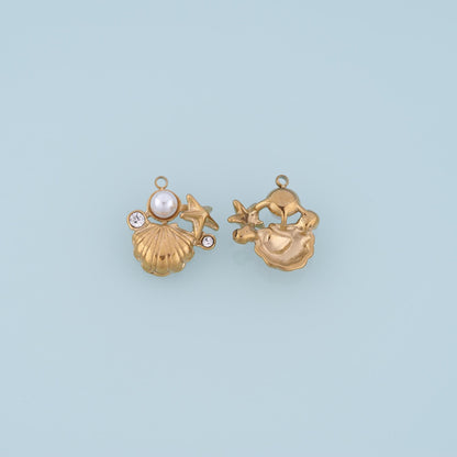 Pearl Star Charm Pendant for Jewelry Making
