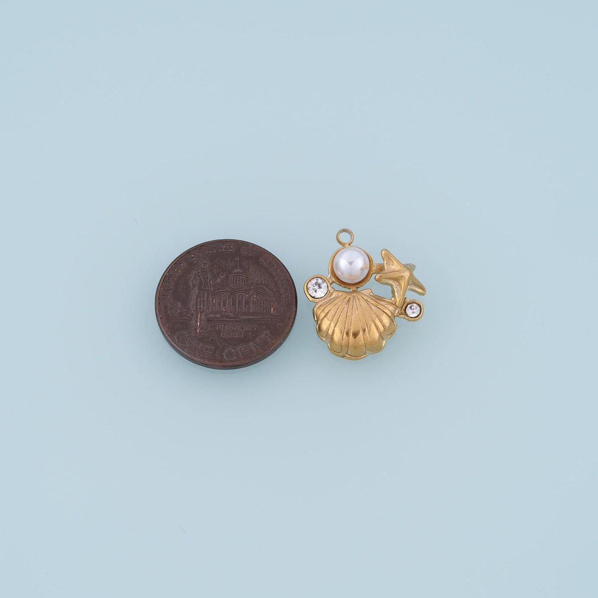 Pearl Star Charm Pendant for Jewelry Making