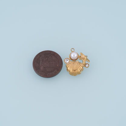 Pearl Star Charm Pendant for Jewelry Making