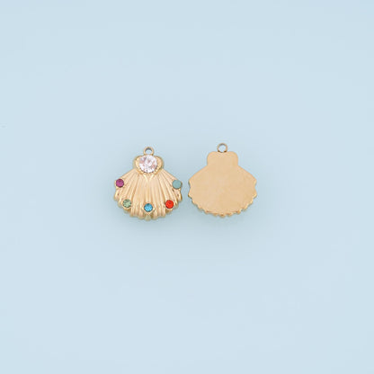 Crystal Shell Charm Pendant for Jewelry Making